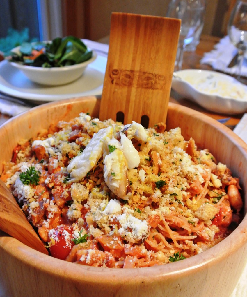 So...this happened Epic Crab Pasta with Vodka Sauce and Garlic